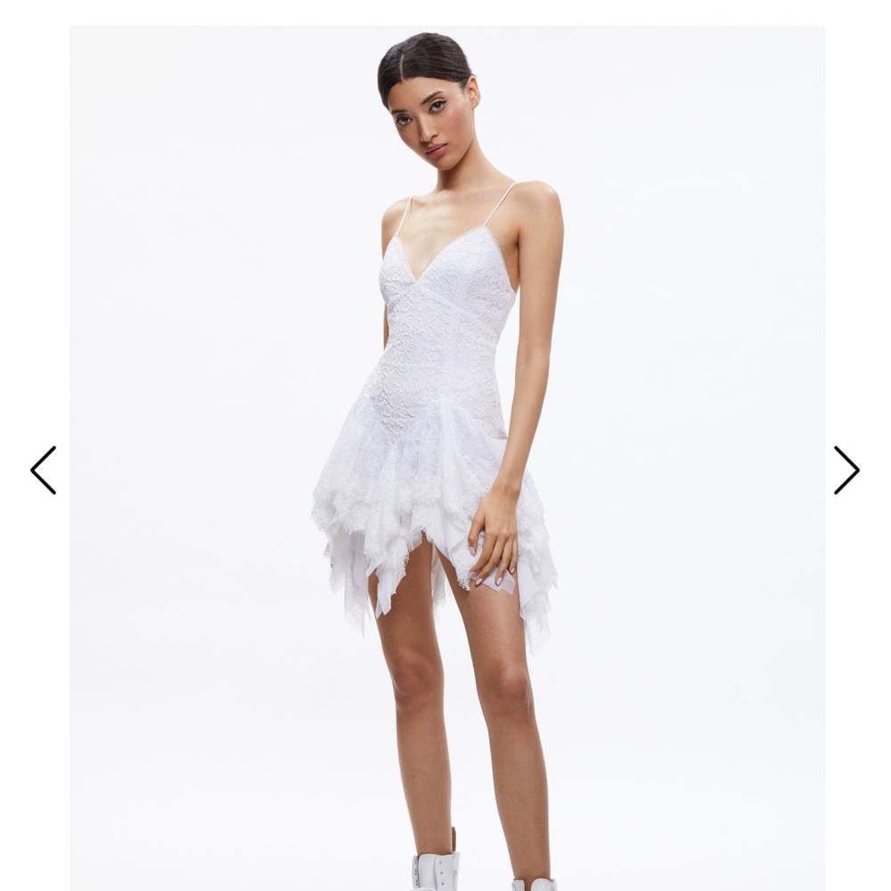 Alice & Olivia Stara Mini Dress - White